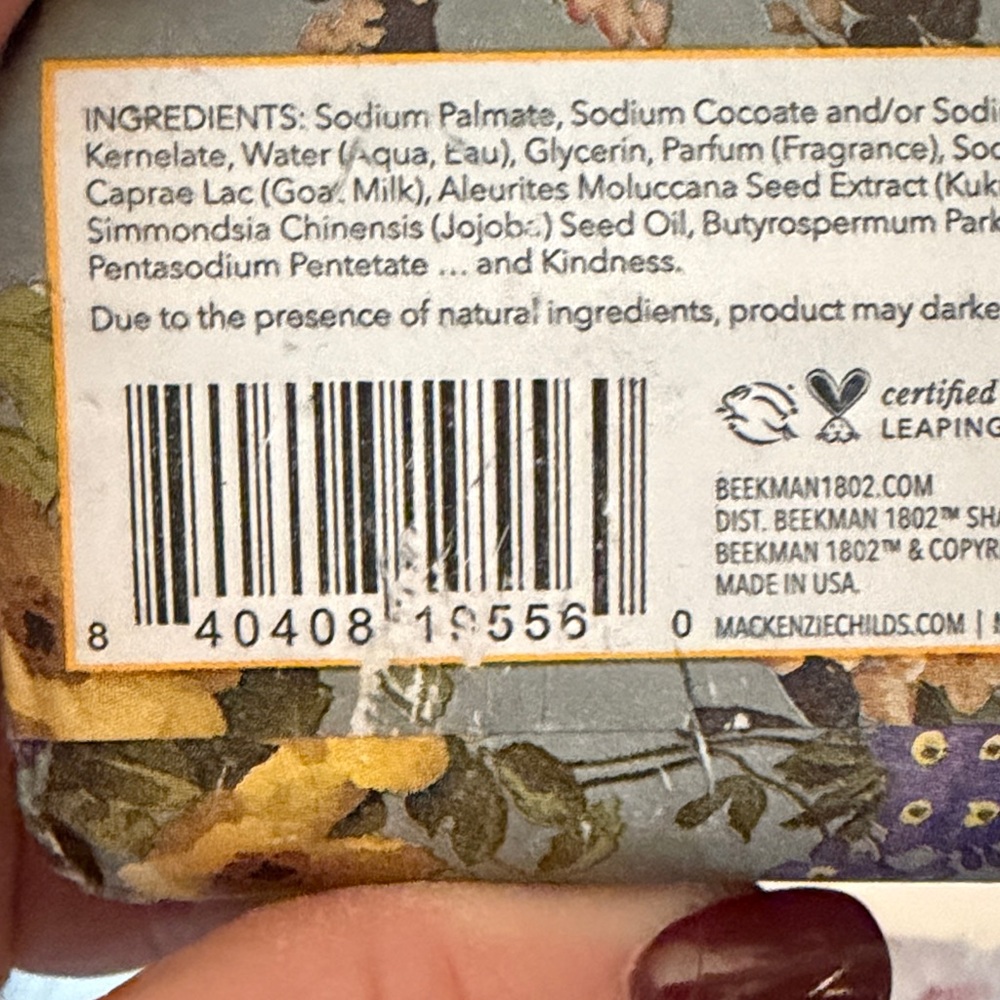 Beekman 1802 Covent Garden Goat Milk Soap – 3.5 oz - Picture 6 of 6